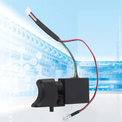 Obrázok produktu pre Čierna elektrická vŕtačka s nastaviteľnou rýchlosťou CW/CCW Spúšťací spínač