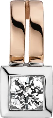 Produktbild von JOBO Anhänger 375 Gold Rotgold bicolor 1 Zirkonia Rotgoldanhänger