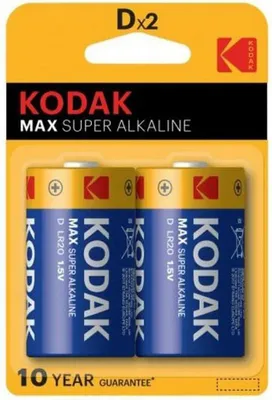 Produktbild von Kodak Max Super D, Einwegbatterie, D, Alkali, 1,5 V, 2 Stück(e), 19500 mAh