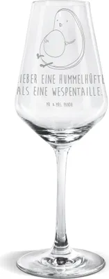 Produktbild von Mr. & Mrs. Panda Weinglas Avocado Pfeifen - Transparent - Geschenk, Weißwein Glas, Kelch, Schwanger, Abnehmen, Weißweinkelch, Ernährung, wein