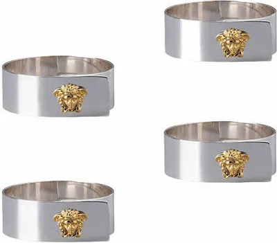 Produktbild von Rosenthal Versace Serviettenringe 4er Set Medusa Silver-Gold, Metall, 69201-321642-05010