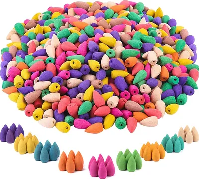 Produktbild von 60 Stück Rückfluss Räucherkegel Räucherstäbchen, Backflow Incense Räucherkegel, Sticks Backflow Räucherkerze