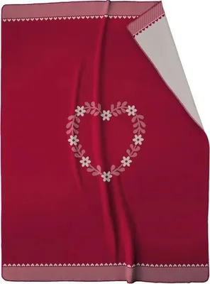 Produktbild von Biederlack Wohn- und Kuscheldecke 'Heart-Warming' 150 x 200 cm Rot