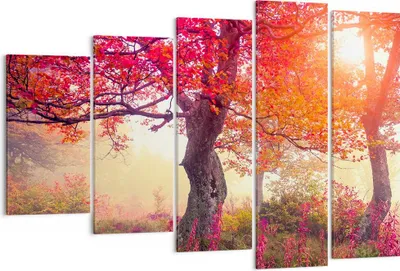 Produktbild von Bild auf Leinwand - Leinwandbild - Baum Natur Wiese - 150x100cm - Wand Bild - Wanddeko - Leinwanddruck - Bilder - Kunstdruck - Wanddekoration - Leinwand bilder - Wandkunst - EG150x100-3658