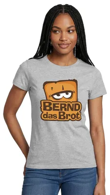 Produktbild von Spreadshirt Bernd Das Brot Logo Frauen T-Shirt, S, Grau meliert