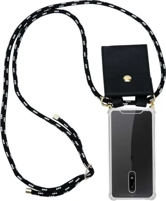 Image de Cadorabo Housse pour Nokia 5 2017 Housse de protection en noir Chaîne de téléphone portable Cordon de silicone Etui amovible