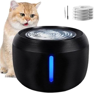 Produktbild von Katzen-Trinkbrunnen – Wassernapf für Haustiere – Frischwasserzirkulation – Intelligente LED-Anzeige – 25 Liter Fassungsvermögen – Schwarz