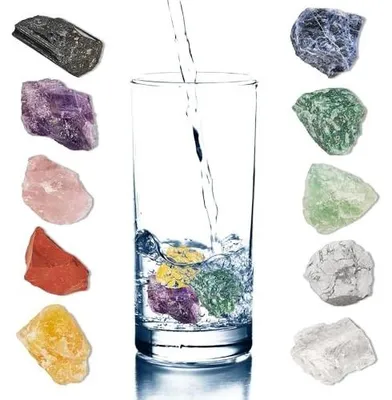 Zdjęcie produktu dla Kamienie szlachetne zestaw all in one naturalne minerały wodne 10 szt