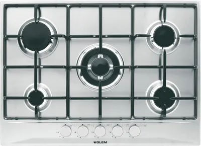 Immagine prodotto di Glem Gas GT755IX piano cottura Acciaio inossidabile Da incasso 5 Fornelli