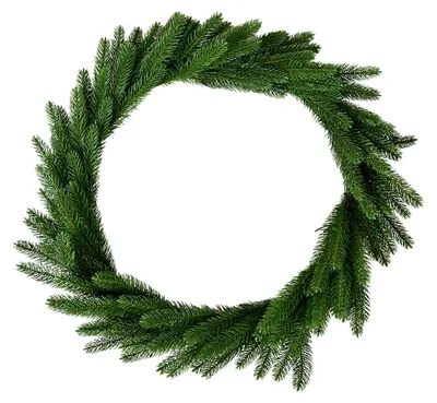 Image de Clayre & Eef Couronne de Noël Ø 65 cm Vert Plastique