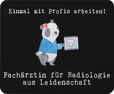 Produktbild von Mr. & Mrs. Panda Mousepad Fachärztin für Radiologie Leidenschaft - Schwarz - Geschenk, mousematte, computer, Mouse Pad, Mauspad, laptop