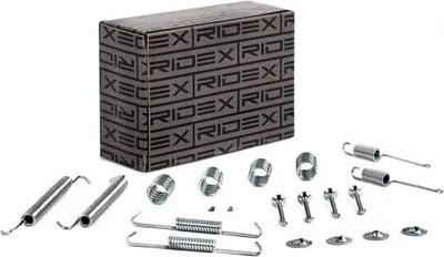 Produktbild von Zubehörsatz Feststellbremsbacken RIDEX hinten für CITROËN Berlingo / Berlingo First (MF, GJK, GFK) für RENAULT Scénic I (JA0/1, FA0) MEGANE I (BA0/1)