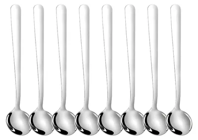 8 Mini-Edelstahl-Espressolöffel, praktisch für Gewürze & Desserts