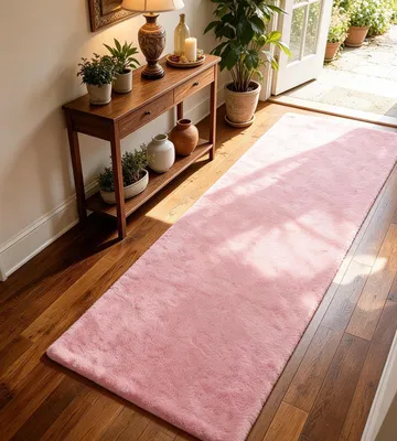 Immagine prodotto di Tappeto a pelo corto, dimensioni 60 x 180 cm, con aspetto di Pelliccia sintetica soffice
