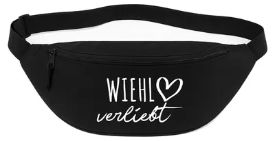 Produktbild von Huuraa Bauchtasche Wiehl verliebt 2,5 Liter Black Polyester Crossbody Bag Geschenkidee