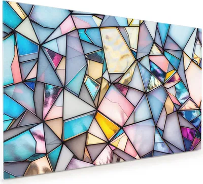 Produktbild von Küchenrückwand Spritzschutz Glas mit Motiv Buntes Glasmosaik 40 x 40 cm