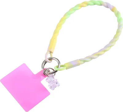 Image de Sangle universelle en nylon pour étuis de téléphone portable, couleur : jaune-vert