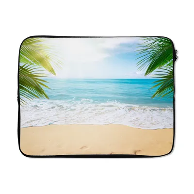 Produktbild von MuchoWow® Laptop Hülle 15 Zoll Strand - Sand - Meer - Palme Laptoptasche - Laptoptasche - Sleeve - Rundum-Schutz