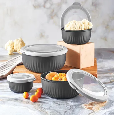 Produktbild von VIP AHMET Aufbewahrungsbox Schwarz - 4er Set, VP-048
