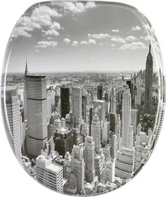 Obrázok produktu pre SANILO® WC sedátko s mäkkým zatváraním Skyline New York, WC poklop priamo od výrobcu, WC sedátko, WC sedátko, WC sedátko, WC sedátko, WC sedátko s mäkkým zatváraním