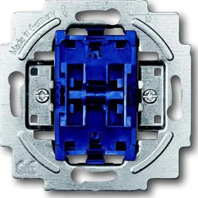 A close-up, top-down view of a light switch mechanism.