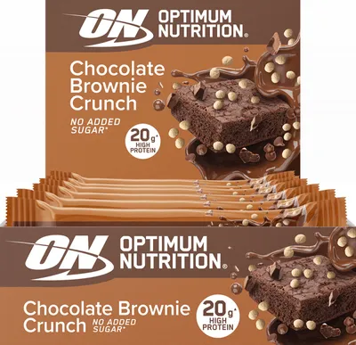Produktbild von Optimum Nutrition Protein Crisp Bar (10x65g) Chocolate Brownie Crunch - Riegel - Protein-Riegel