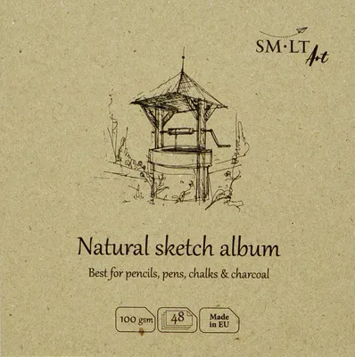 Image de Carnet de croquis SMLT carré 14 cm blanc naturel 100g 48 feuilles papier