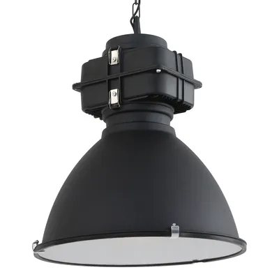 Produktbild von Steinhauer Pendelleuchte Densi 1-flammig Schwarz Matt/ Weiß 47x47cm