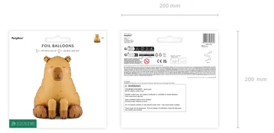 Immagine prodotto di Palloncino in foil Capibara 63x80 cm marrone/beige