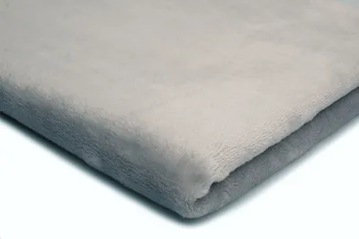Zdjęcie produktu dla Minkee, pluszowy materiał, gładki, dwustronny, sztuczne futro, jasnoszary, 50 x 160 cm