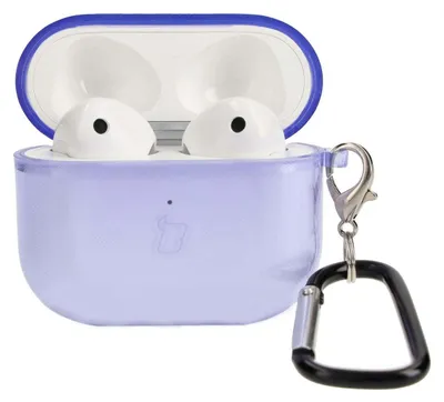Produktbild von Etui Bizon Case Headphone Clear do Airpods 3, przezroczysto-fioletowe