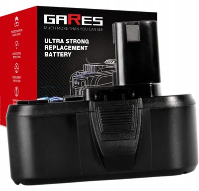 Obrázok produktu pre GARES Akumulátor Batéria pre Ryobi RLM18X40H240 P631 R18DD-LL25S | 18 V  | Zosilnená séria High-Performance | Vysoký výkon | Gares