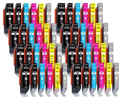 Produktbild von 48er Pack Druckerpatronen PGI-550 CLI-551 kompatibel mit Canon MG7150
