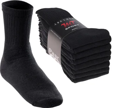 Produktbild von MT Damen und Herren Sport- und Freizeitsocken (8 Paar) Tennissocken - Schwarz 39-42