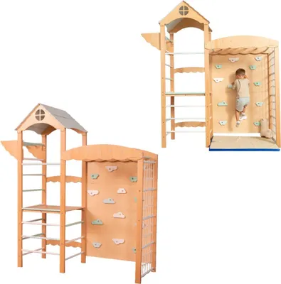 Imagen del producto de Castillo de juegos para interiores - Madera y pintura
