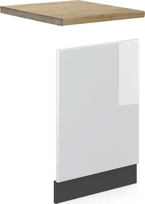 Produktbild von Frontblende Vicco R-Line Weiß Hochglanz 45 cm , AP Eiche, Model 46427