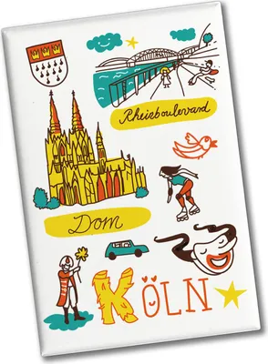Produktbild von Köln Wimmelbild Souvenir Magnet - Dom