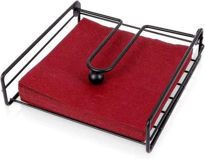 Productafbeelding van Servetring voor tafel, 19x19 cm, metaal, zwart