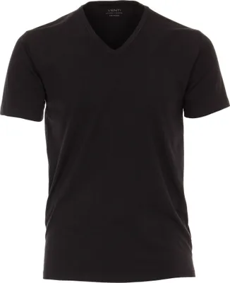 Produktbild von Venti - Herren T-Shirt mit V-Ausschnitt im 2er Pack, schwarz, weiß oder beige, S-XXL (012600), Größe:XL, Farbe:Schwarz (800)