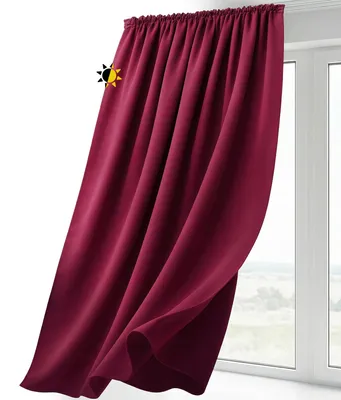 Produktbild von Beautex Kräuselband Vorhang blickdicht abdunkelnd U-Band 140x145cm,Bordeaux