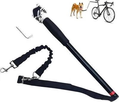 Produktbild von Famanu Hunde-Fahrradleine mit Abstandhalter - 45 cm - Schwarz