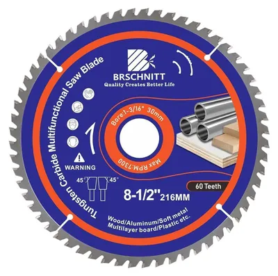 Produktbild von Kreissägeblatt 216x30mm 60T für Holz, Metall & Alu, Tauchsäge, Kreissäge