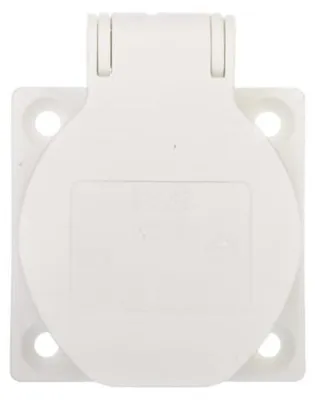 Produktbild von Einbausteckdose 10/16A 2P+Z 230V weiß IP54 1050-0ws