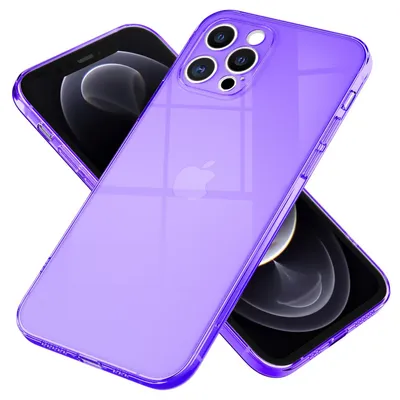 Image de NALIA Housse transparente pour iPhone 13 Pro Max, Transparent, Coloré, Lumineux, Non-jaunissant, Fin, Robuste, Cover Case Violet