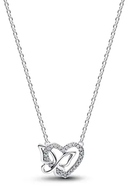 Produktbild von PANDORA Damenkette Schmetterling Herz Moments, Sterlingsilber