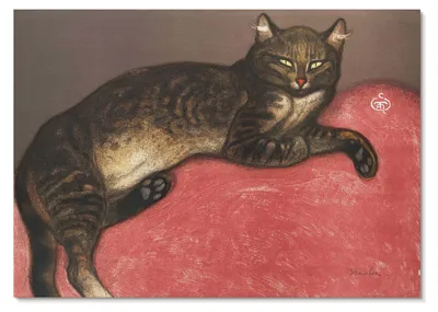 Zdjęcie produktu dla PLAKAT – 84 x 59 cm (A1) – Théophile Steinlen – „L'Hiver Chat sur un Coussin” (1909) – chromolitografia autorstwa Théophile'a Alexandre'a Steinlena – dekoracja ścienna do salonu, sypialni i przedpokoju, nowoczesny plakat, bez ramy