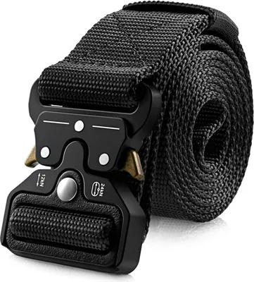 Produktbild von Taktischer Gürtel, Uni Militär Gürtel mit Schnellspanner Metallschnalle, Nylon Gürtel für Outdoor, Arbeit, Militär, Freizeit, Jagen