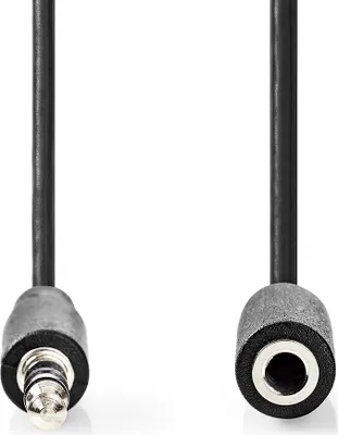 Productafbeelding van Nedis CAGL22050BK20, 3,5 mm, mannelijk, 3,5 mm, vrouwelijk, 2 meter, zwart
