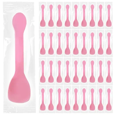 100 rosa Dessertlöffel, wiederverwendbar, 10 cm, für Eis & Kuchen