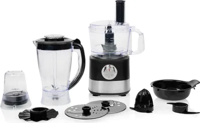 Image de Princess 221054 food processor 1000 W 1.2 L Anthracite, Stainless steel, Transparent